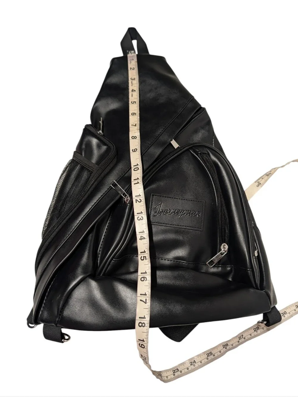 Journeyman Black Vegan Leather Sling Bag Crossbody Backpack NWT Men's Women's